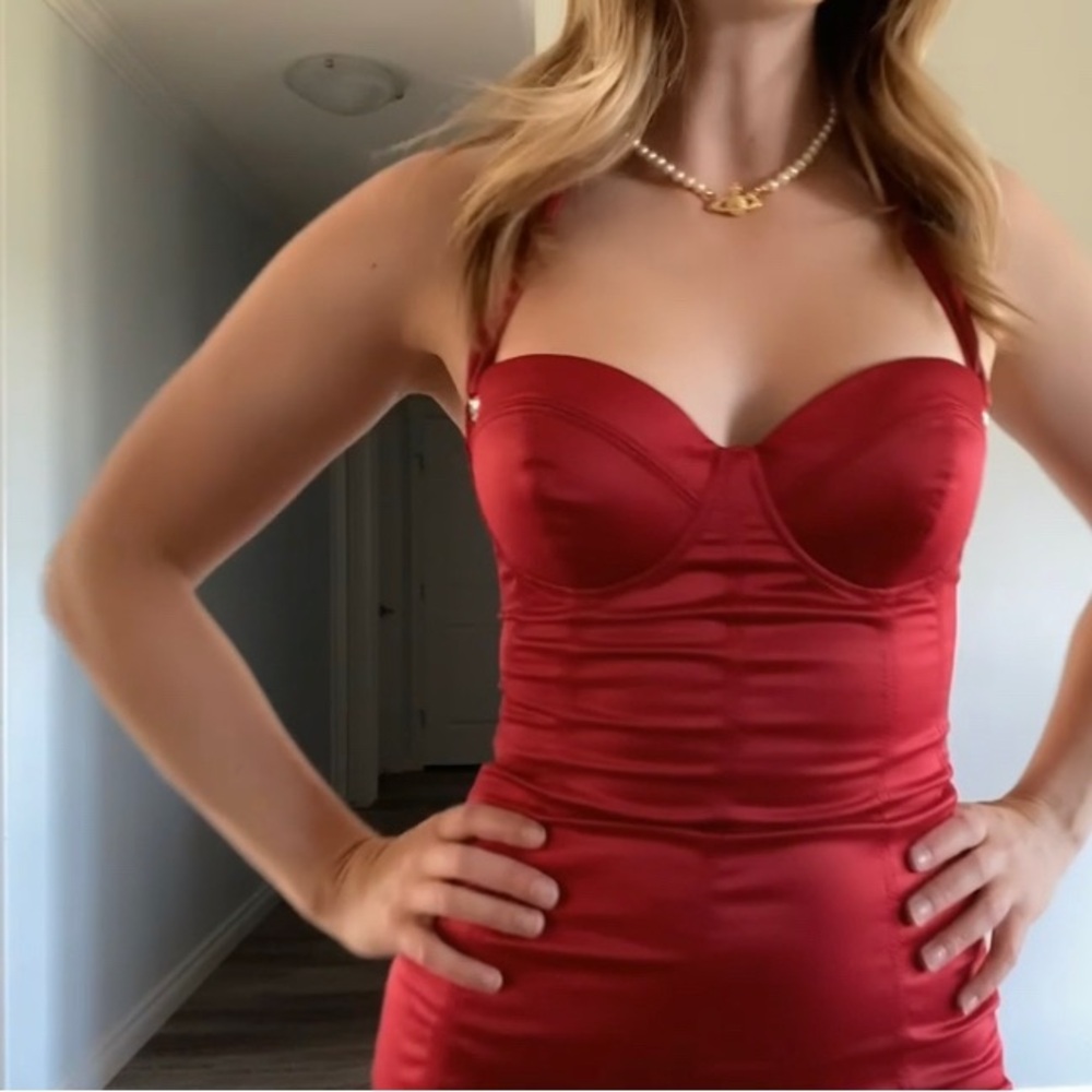 Guess by Marciano Red Midi Dress